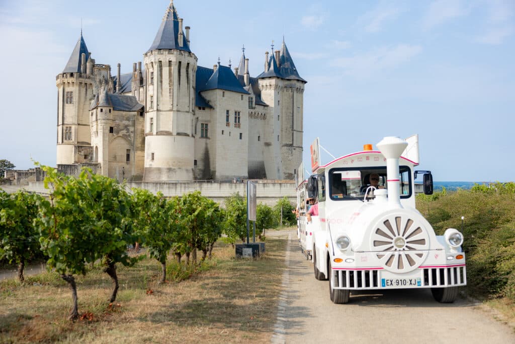Petit train touristique en bord de Loire